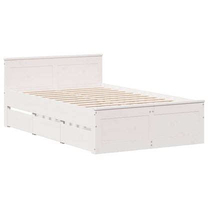 Giroletto senza Materasso con Testata Bianco 120x190 cm Pino