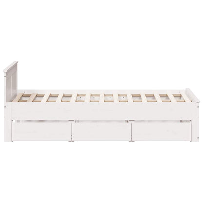 Giroletto senza Materasso con Testata Bianco 120x190 cm Pino