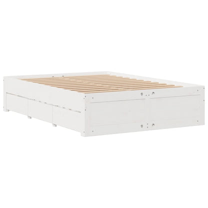 Giroletto senza Materasso con Cassetti Bianco 140x200 cm Pino
