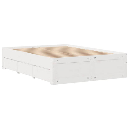Giroletto senza Materasso con Cassetti Bianco 140x190 cm Pino