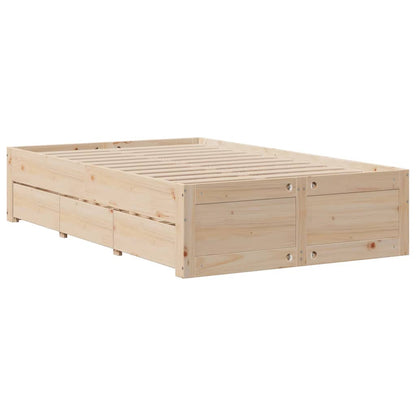 Giroletto senza Materasso con Cassetti 135x190 cm Massello Pino
