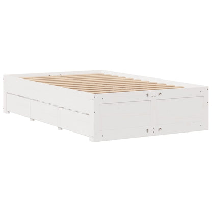 Giroletto senza Materasso con Cassetti Bianco 135x190 cm Pino