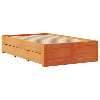 Giroletto senza Materasso con Cassetti Marrone Cera 120x190 cm