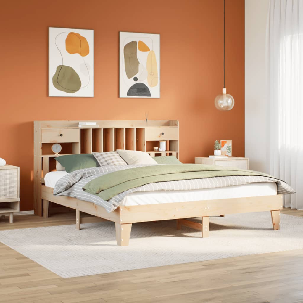 Letto senza Materasso 180x200 cm in Legno Massello di Pino