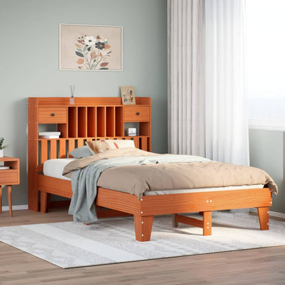 Letto senza Materasso Marrone Cera 135x190 cm in Legno di Pino
