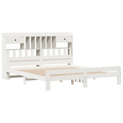 Giroletto con Libreria senza Materasso 180x200 cm in Legno Pino