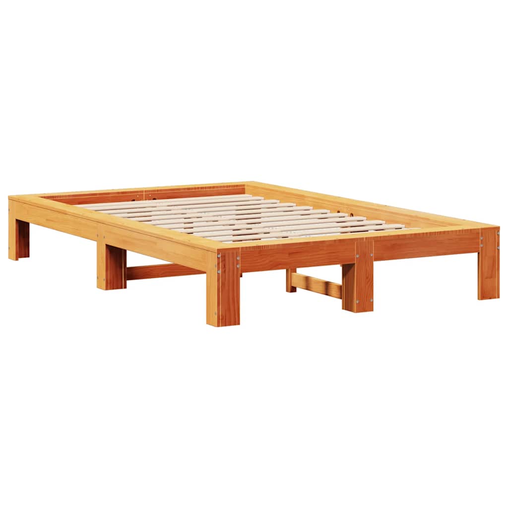 Giroletto senza Materasso Marrone Cera 120x190 cm Legno di Pino
