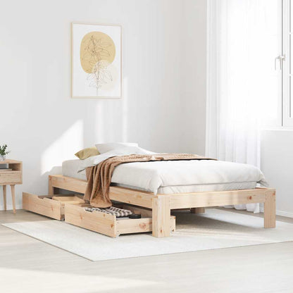 Giroletto senza Materasso 75x190 cm in Legno Massello di Pino