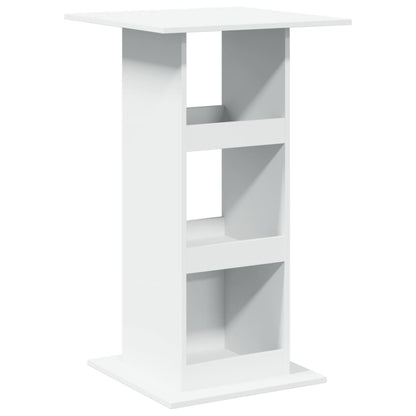 Tavolo Bar con Portaoggetti Bianco 60x60x102 cm in Truciolato
