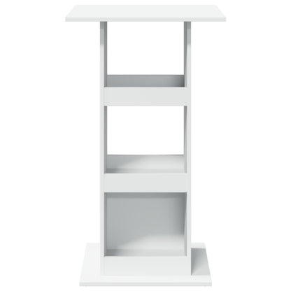 Tavolo Bar con Portaoggetti Bianco 60x60x102 cm in Truciolato