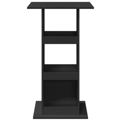 Tavolo Bar con Portaoggetti Nero 60x60x102 cm in Multistrato