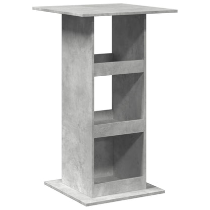 Tavolo Bar Portaoggetti Grigio Cemento 60x60x102 cm Multistrato