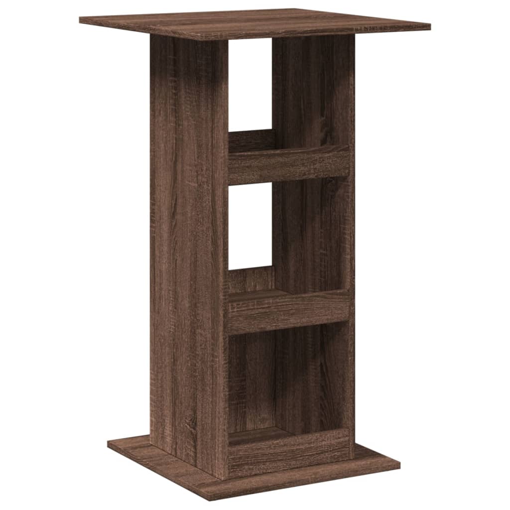 Tavolo Bar Portaoggetti Rovere Marrone 60x60x102 cm Multistrato