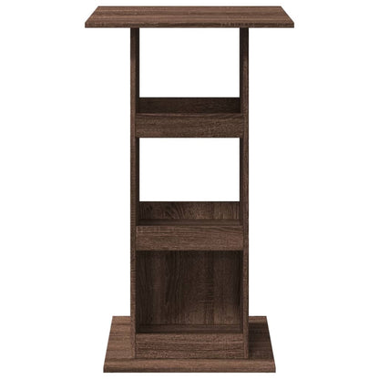 Tavolo Bar Portaoggetti Rovere Marrone 60x60x102 cm Multistrato
