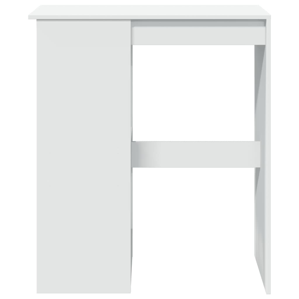 Tavolo Bar con Rastrelliera Bianco 90x47,5x103,5 cm Truciolato