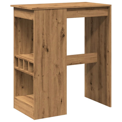 Tavolo Bar con Rastrelliera Rovere 90x47,5x103,5 cm Multistrato