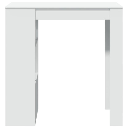 Tavolo Bar con Rastrelliera Bianco 102x50x103,5 cm Multistrato