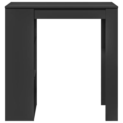 Tavolo Bar con Rastrelliera Nero 102x50x103,5 cm Multistrato