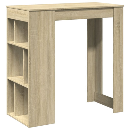 Tavolo Bar con Rastrelliera Sonoma 102x50x103,5 cm Multistrato