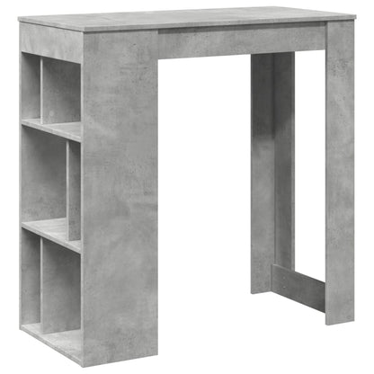 Tavolo Bar con Rastrelliera Grigio 102x50x103,5 cm Multistrato