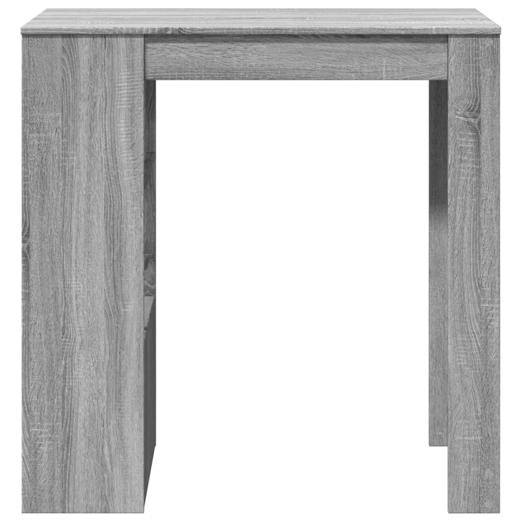 Tavolo Bar con Rastrelliera Grigio 102x50x103,5 cm Multistrato