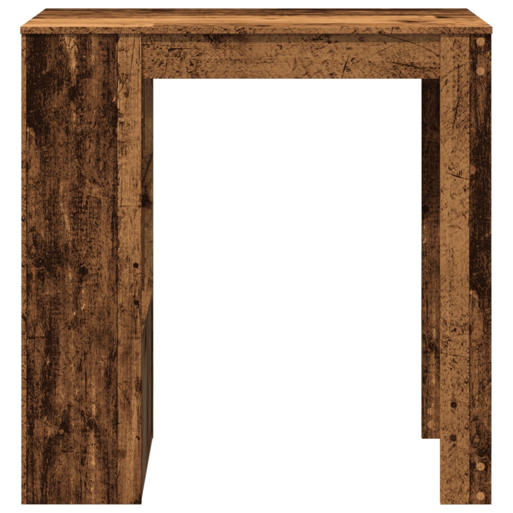 Tavolo Bar con Rastrelliera Antico 102x50x103,5 cm Multistrato