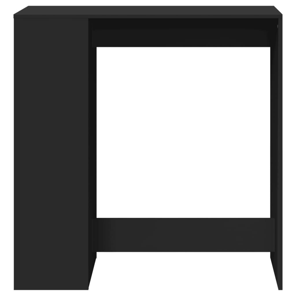 Tavolo Bar con Rastrelliera Nero 101x40x103,5 cm Multistrato