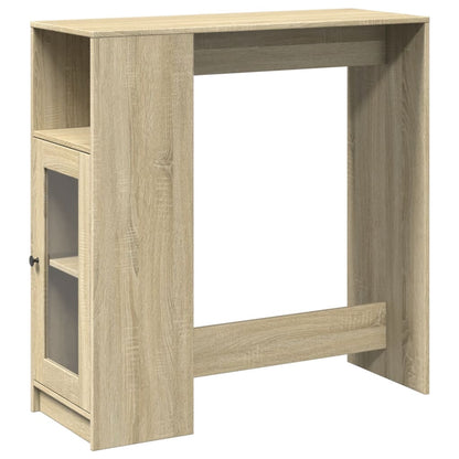 Tavolo Bar con Rastrelliera Sonoma 101x40x103,5 cm Multistrato
