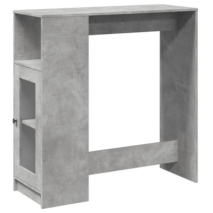 Tavolo Bar con Rastrelliera Grigio 101x40x103,5 cm Multistrato