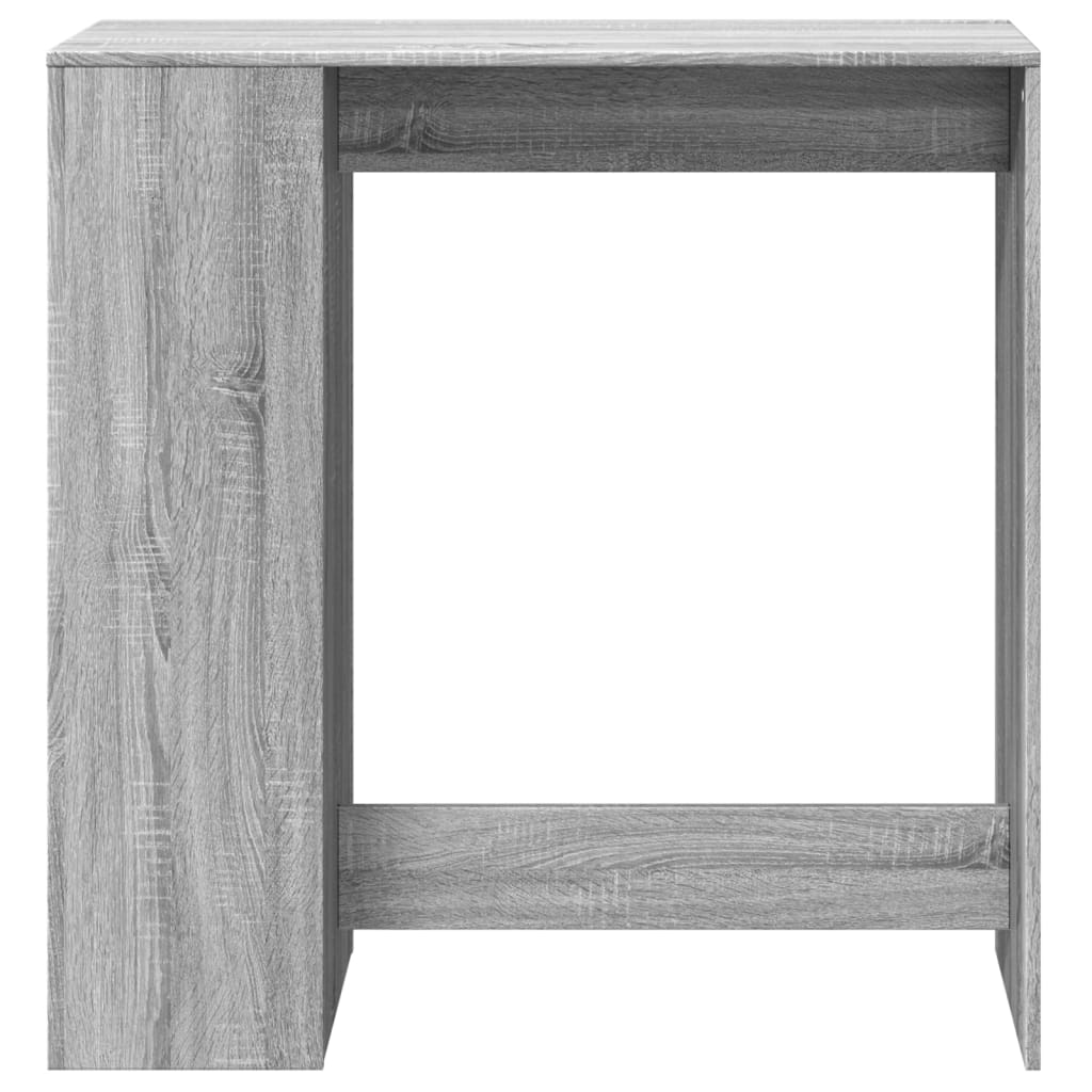 Tavolo Bar con Rastrelliera Grigio 101x40x103,5 cm Multistrato