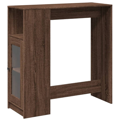 Tavolo Bar con Rastrelliera Marrone 101x40x103,5 cm Multistrato