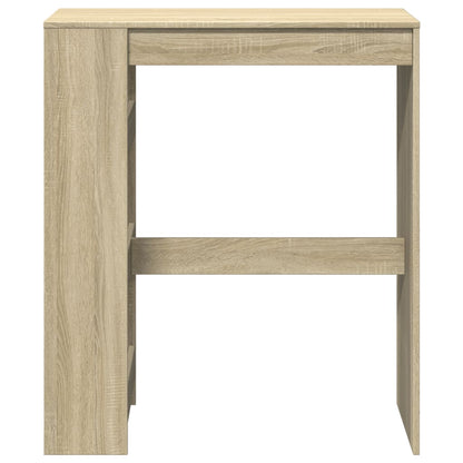 Tavolo Bar con Rastrelliera Sonoma 90x40x103,5 cm Multistrato