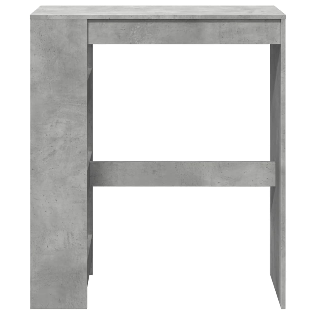 Tavolo Bar con Rastrelliera Grigio 90x40x103,5 cm Multistrato