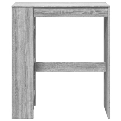 Tavolo Bar con Rastrelliera Grigio 90x40x103,5 cm Multistrato