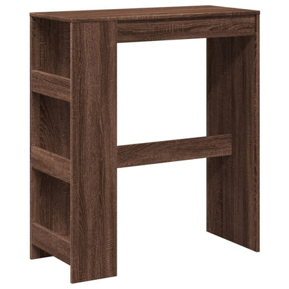 Tavolo Bar con Rastrelliera Marrone 90x40x103,5 cm Multistrato