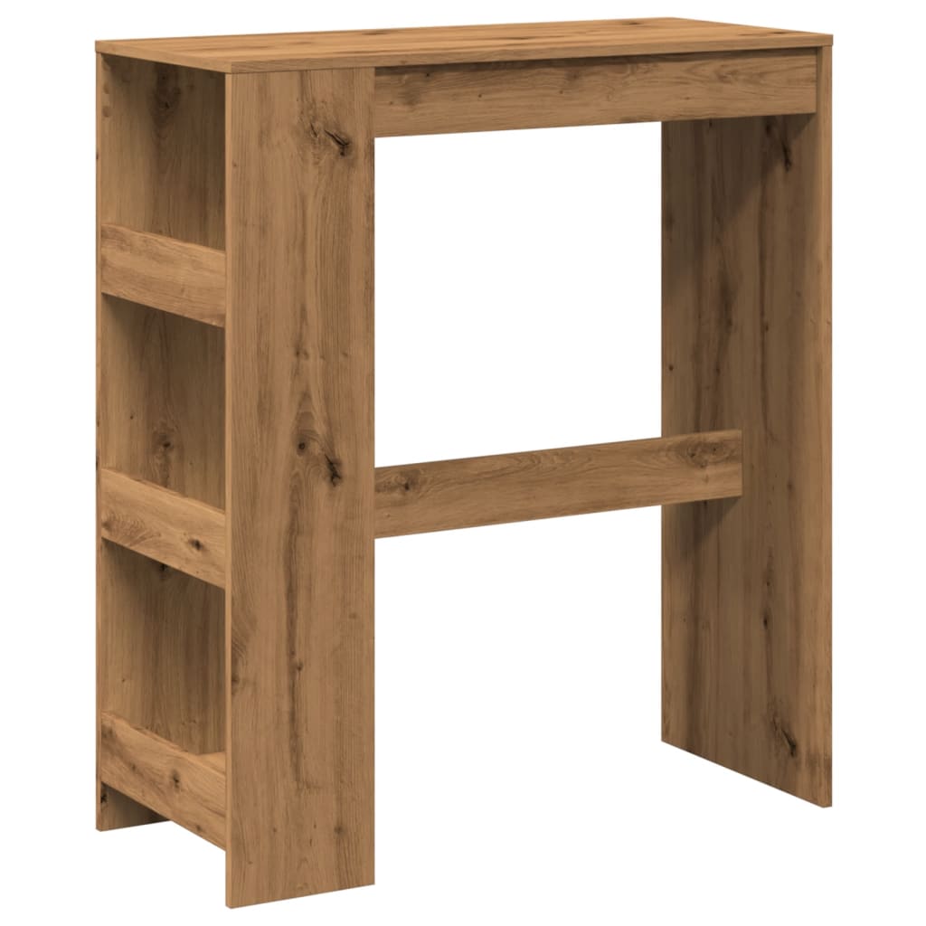 Tavolo Bar con Rastrelliera Rovere 90x40x103,5 cm Multistrato