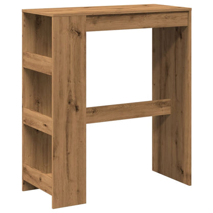 Tavolo Bar con Rastrelliera Rovere 90x40x103,5 cm Multistrato