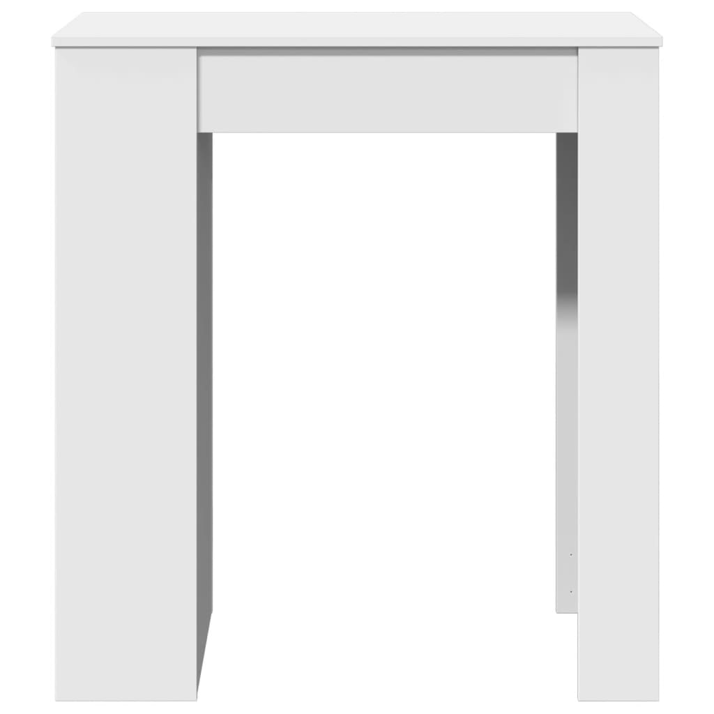 Tavolo Bar con Rastrelliera Bianco 95x47x103,5 cm Multistrato