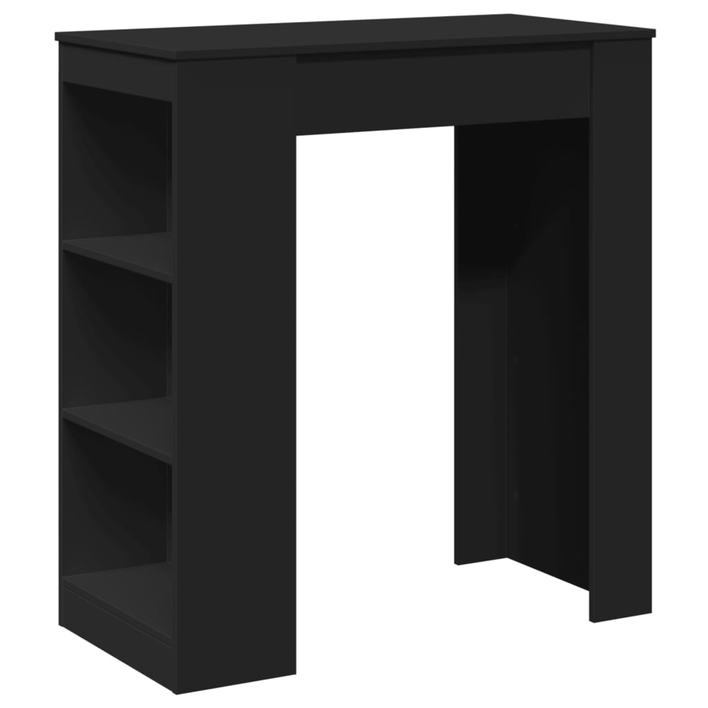 Tavolo Bar con Rastrelliera Nero 95x47x103,5 cm Multistrato
