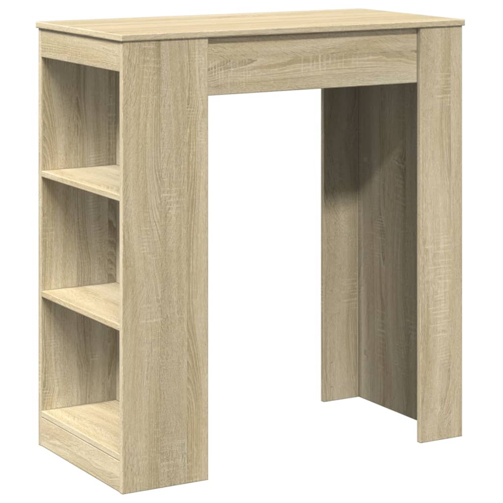 Tavolo Bar con Rastrelliera Sonoma 95x47x103,5 cm Multistrato