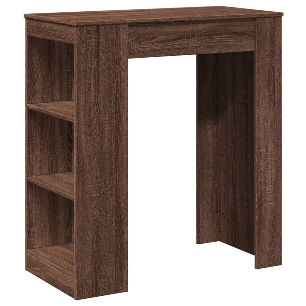 Tavolo Bar con Rastrelliera Marrone 95x47x103,5 cm Multistrato