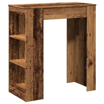 Tavolo Bar con Rastrelliera Antico 95x47x103,5 cm Multistrato