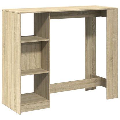 Tavolo Bar con Ripiano Rovere Sonoma 124x46x103,5cm Multistrato