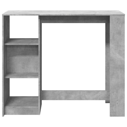 Tavolo Bar Ripiano Grigio Cemento 124x46x103,5 cm Multistrato