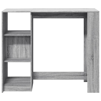 Tavolo Bar con Ripiano Grigio Sonoma 124x46x103,5cm Multistrato