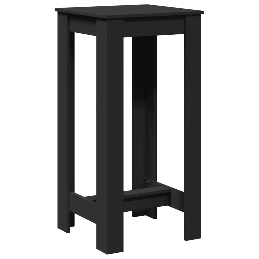Tavolo da Bar Nero 51x50x103,5 cm in Legno Multistrato