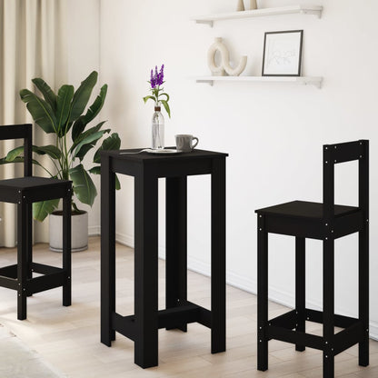 Tavolo da Bar Nero 51x50x103,5 cm in Legno Multistrato