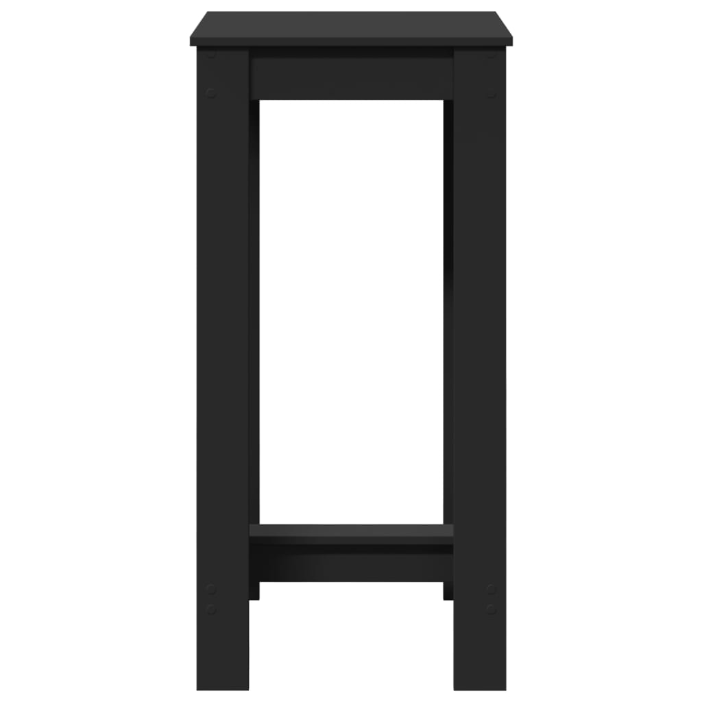 Tavolo da Bar Nero 51x50x103,5 cm in Legno Multistrato