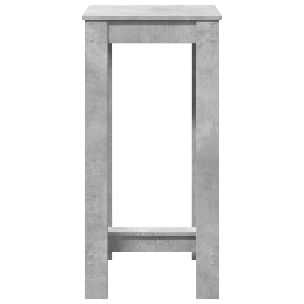 Tavolo da Bar Grigio Cemento 51x50x103,5cm in Legno Multistrato