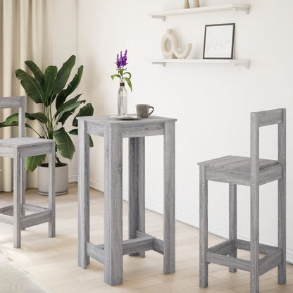 Tavolo da Bar Grigio Sonoma 51x50x103,5 cm in Legno Multistrato